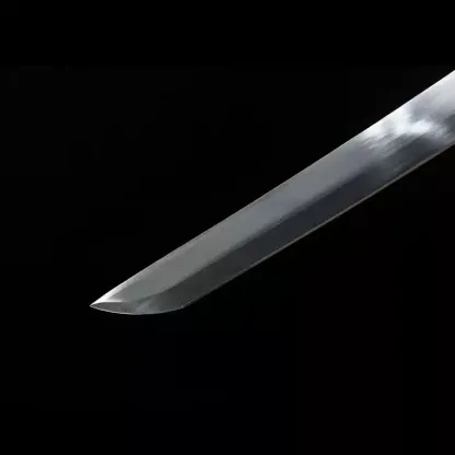 Close-up view of the Rurouni Kenshin reverse-blade katana handle and tsuba.