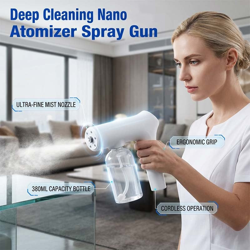 Cordless nano atomizer spray gun