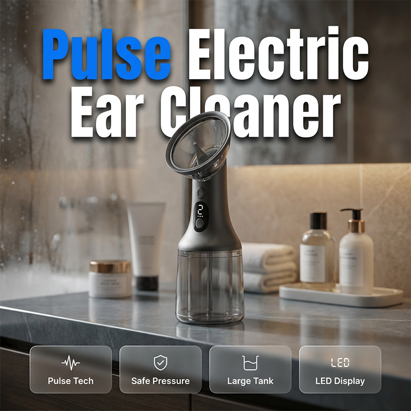 Pulse electric ear cleaner with water rinse design