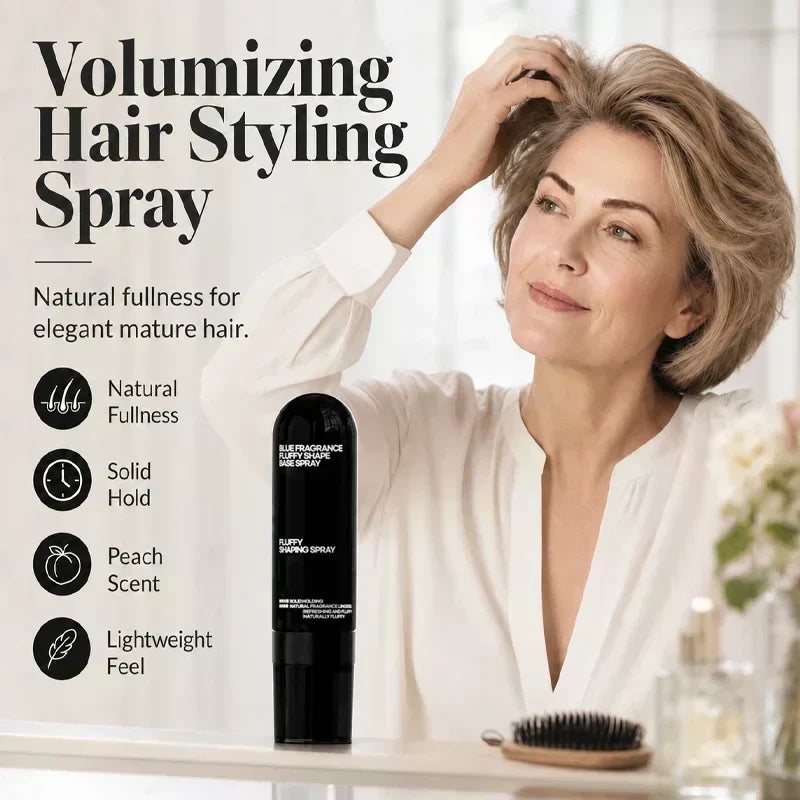 🔥Peach-Scented Volumizing & Setting Spray – Lightweight, Bouncy Hair & Long-Lasting Hold 🍑👩