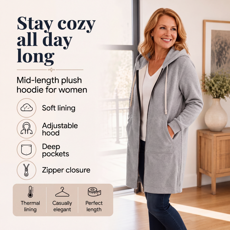 🏆 Last Day Special Price 🔥✨ Women's Zip-Up Fleece Hoodies