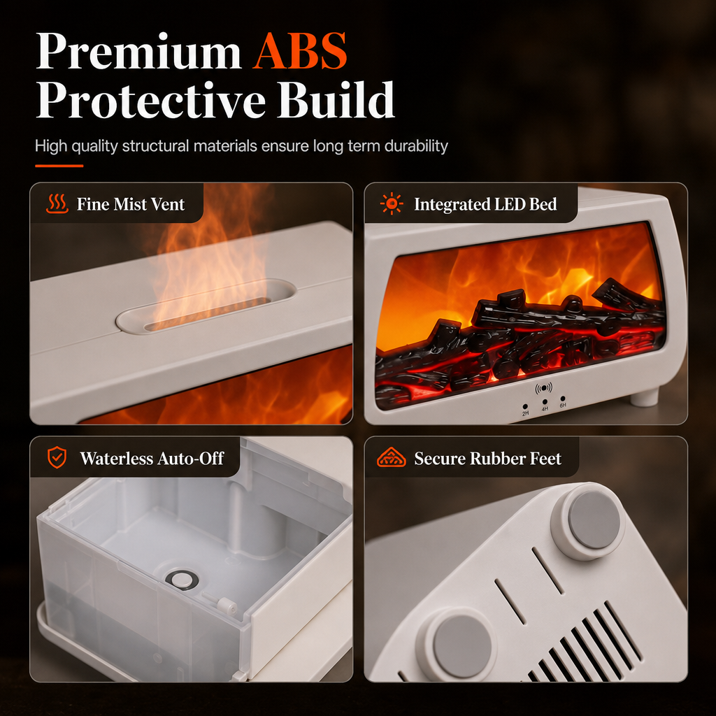High-quality durable ABS body structure of essential oil flame diffuser