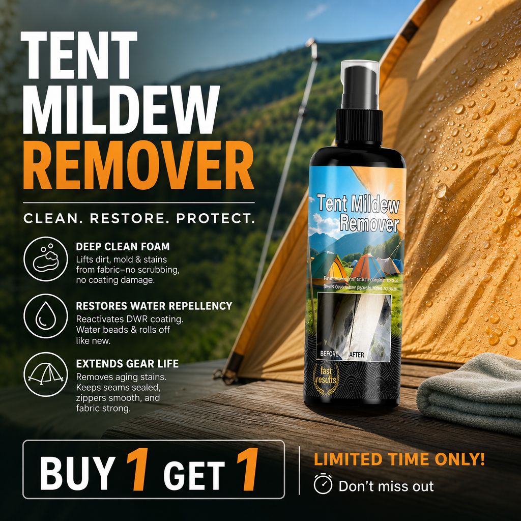 Cleaning tent mildew before seasonal storage