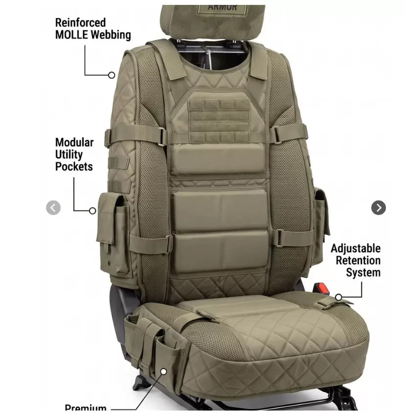 🚙Rugged MOLLE Truck Seat Cover – Tactical Storage, Seat Protection & Comfort