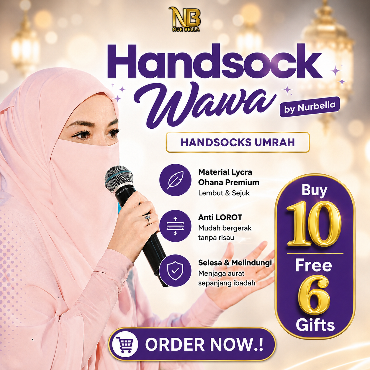 Handsock Wawa Favourite Neelofa