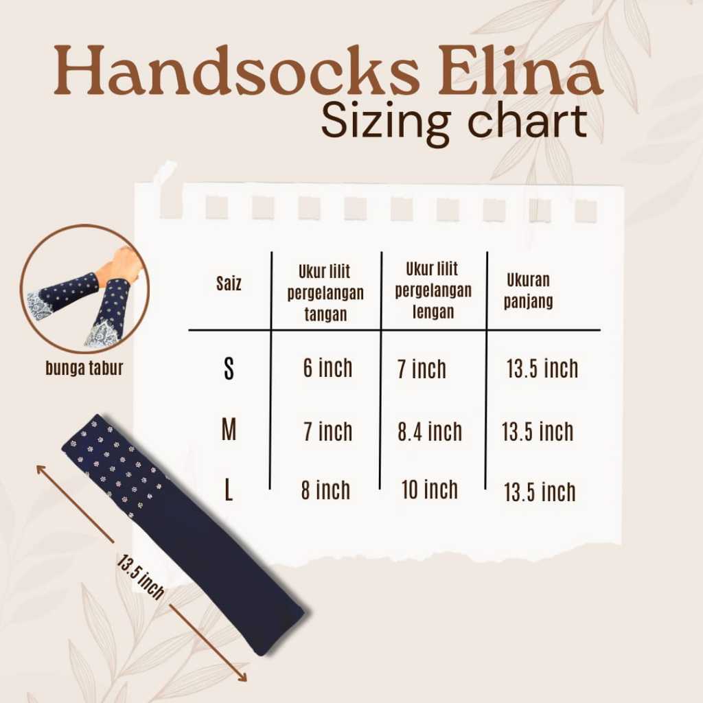 Handsocks Elina Muslimah Sejuk Berbatu Cantik Terletak Anti Lorot Tak Berbulu Raya 2026 Nurbella