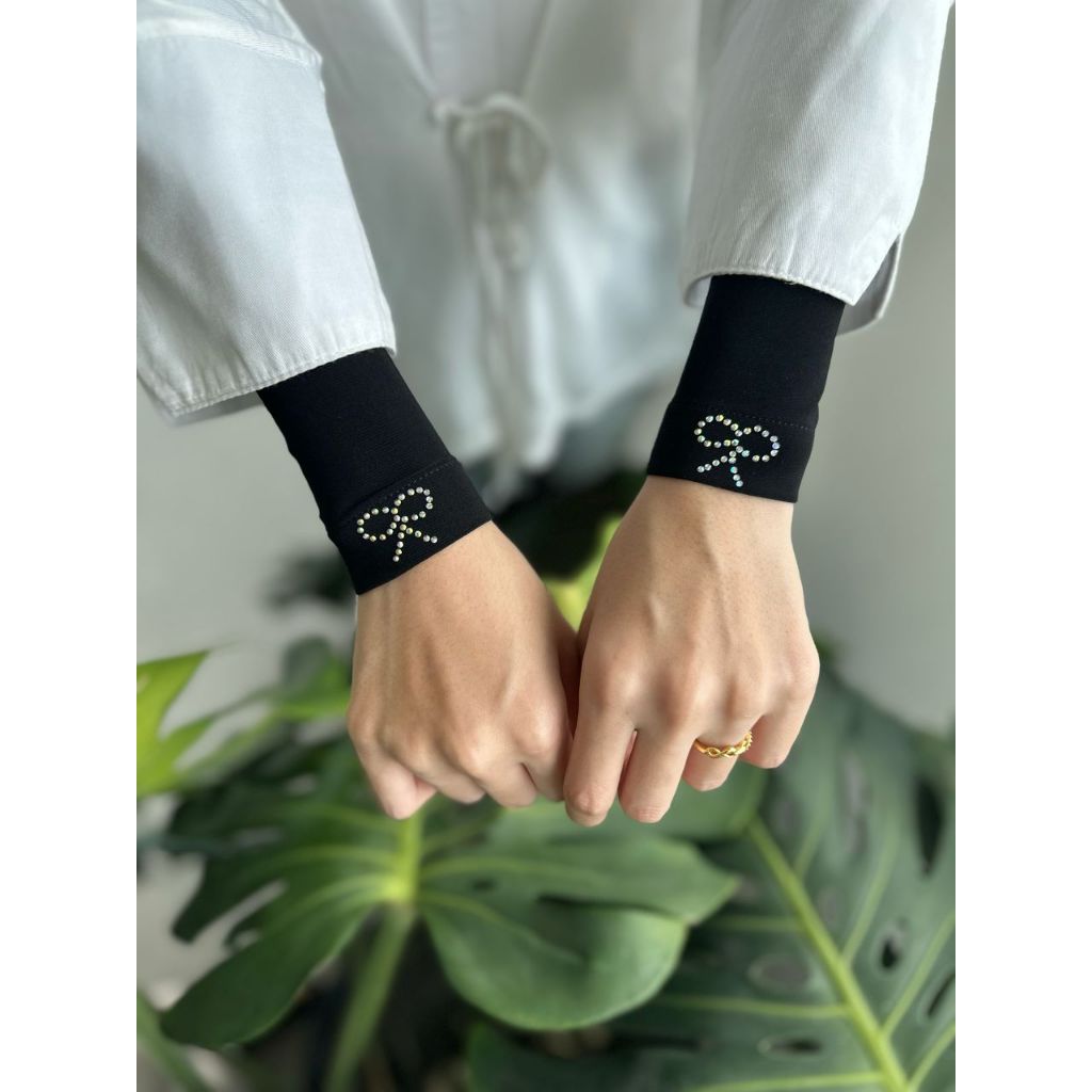 Handsocks Ballerina Cantik Berbatu Simple Ribbon Comel Sejuk Tak Melorot Lycra Muslimah Murah Nurbella