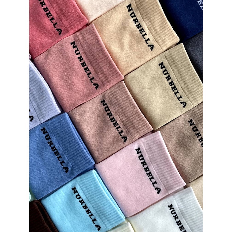Stokin Bella Socks Pendek Muslimah Women Stoking Stocking Tebal Nurbella Sock Kalis Air Dewasa Viral (Pendek)