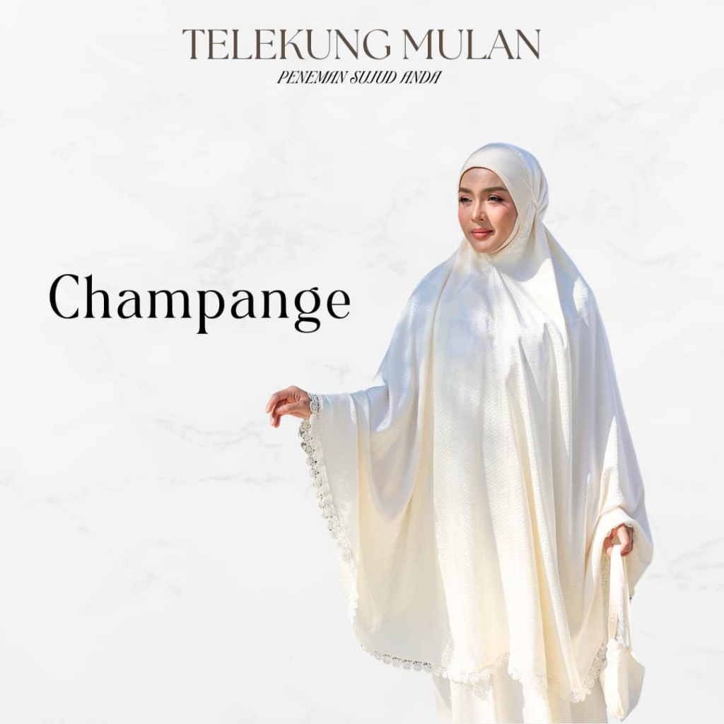 Set Terawih Super Jimat Telekung Mulan + Handsocks Warda + Stokin By Nurbella