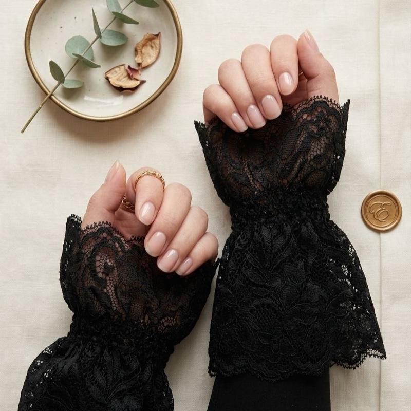 NURBELLA ROYAL LACE EXTENSION HANDSOCK LENGAN PENDEK LACE MUSLIMAH COVER HAND ELEGANT
