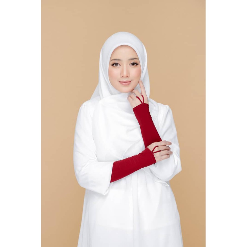 Handsock Qaseh Muslimah Hand Socks Nurbella Ring Lycra Plain Cantik Tangan Kecil Anti Melorot Women