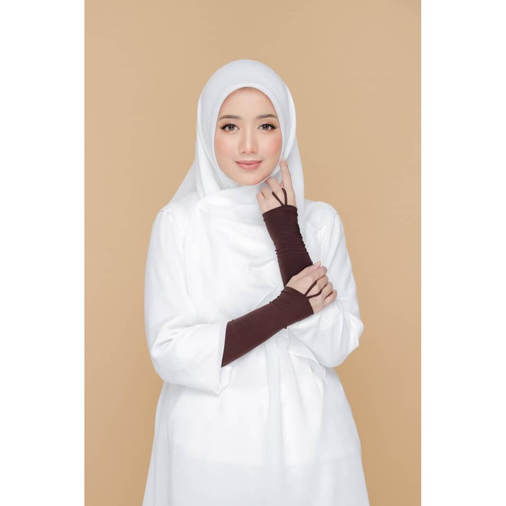 Handsock Qaseh Muslimah Hand Socks Nurbella Ring Lycra Plain Cantik Tangan Kecil Anti Melorot Women