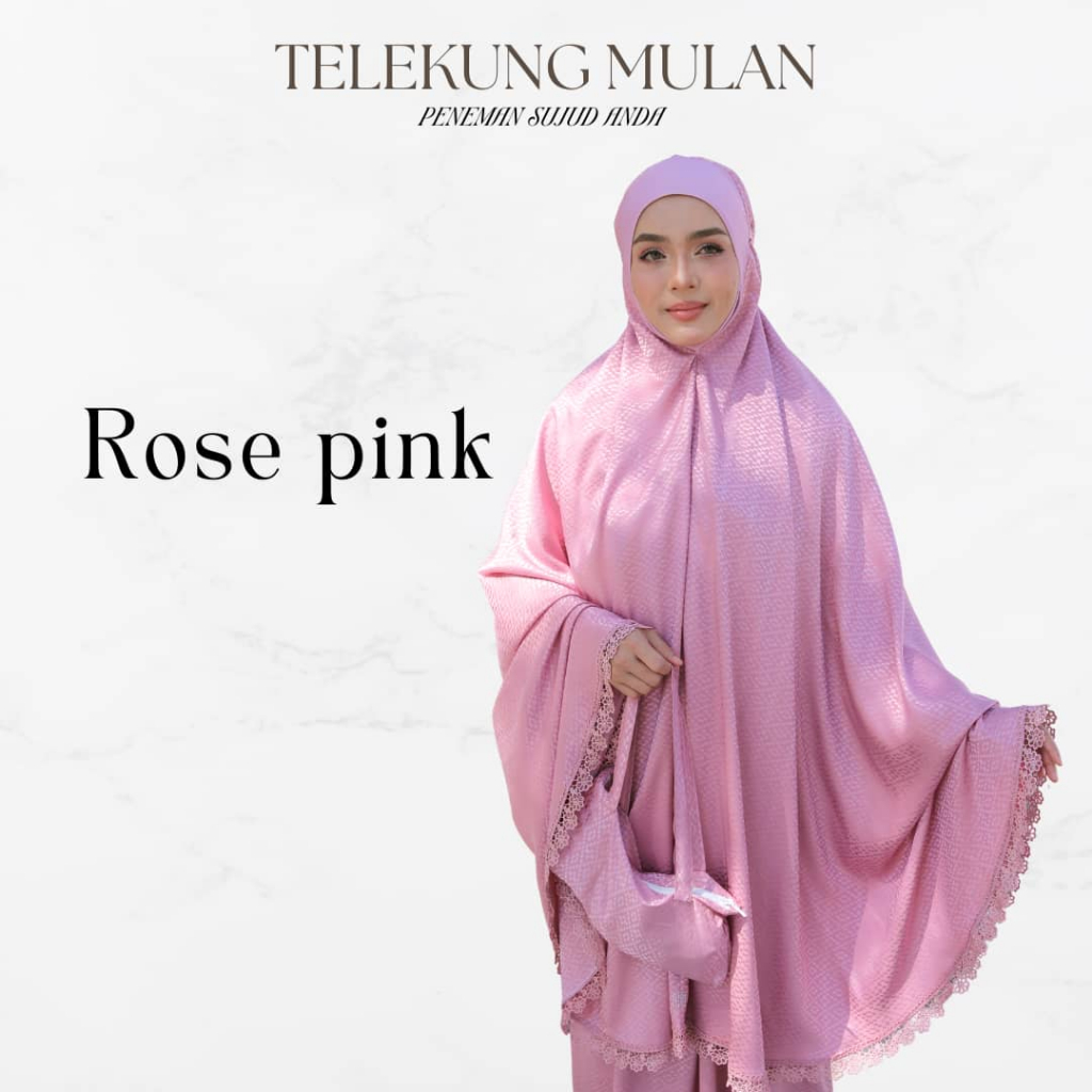 Set Terawih Super Jimat Telekung Mulan + Handsocks Warda + Stokin By Nurbella