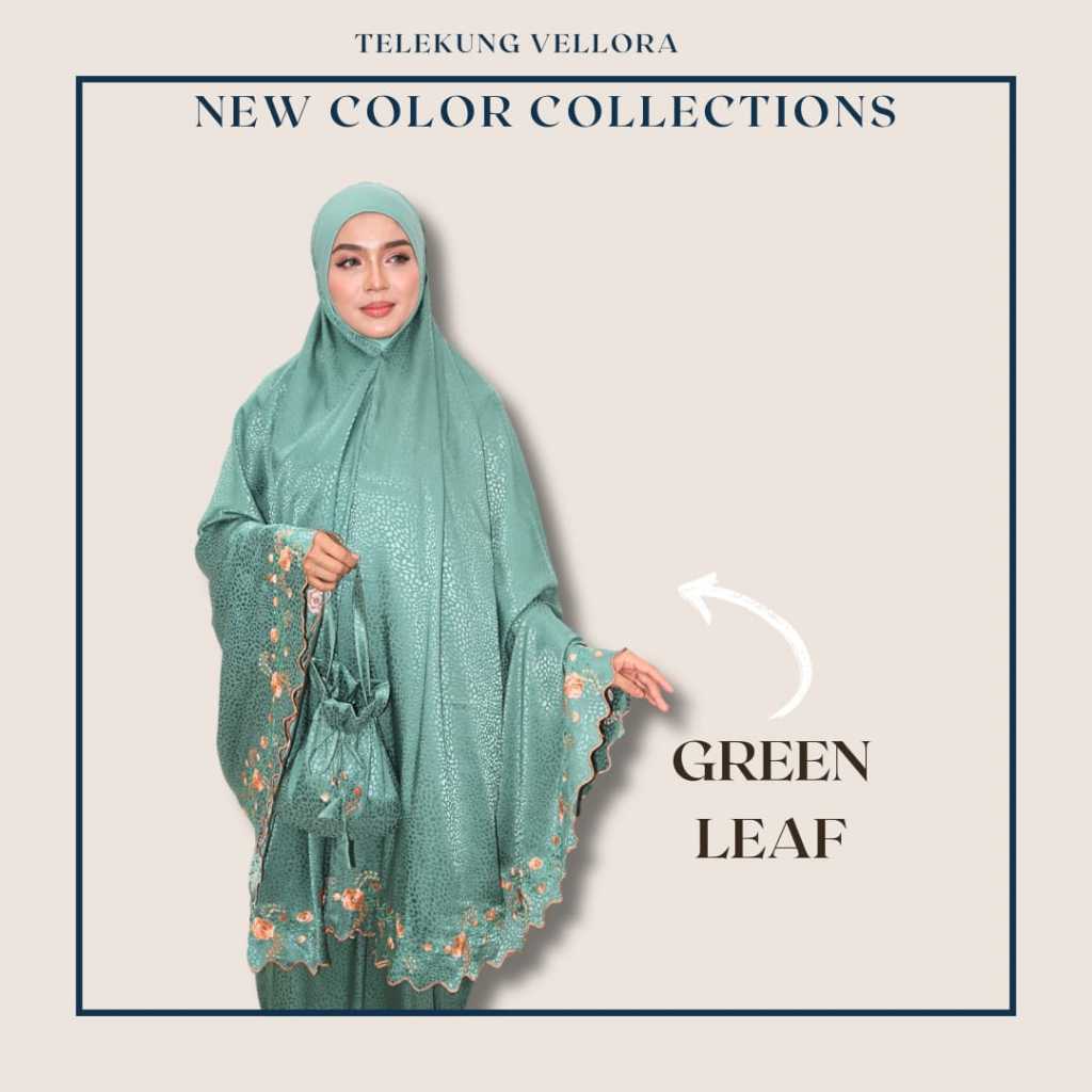 Telekung Vellora Muslimah Sejuk Umrah Haji Kemas Travel Friendly Berdagu Selesa Nurbella