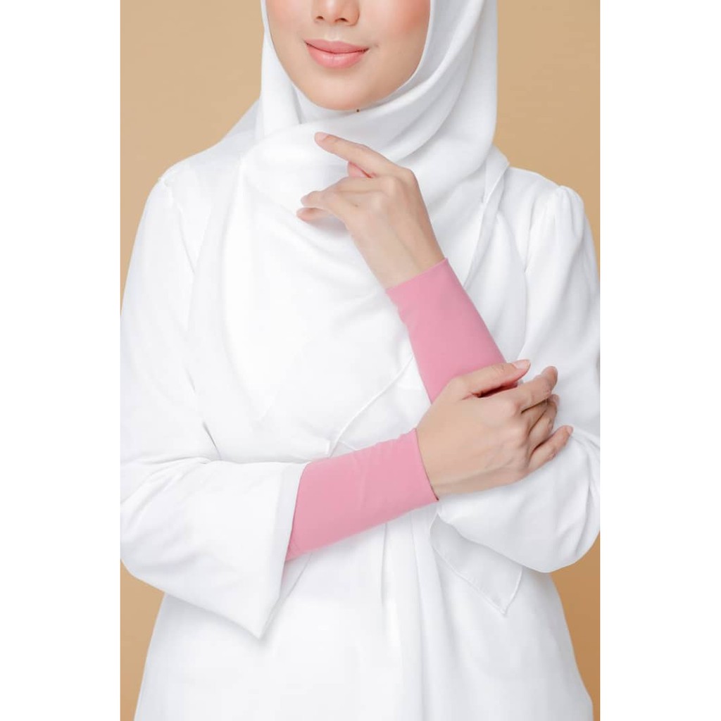 Handsock Deeja Muslimah Pendek Plussize Handsocks Nurbella Lycra Plain Cantik Tangan Kecil Saiz S