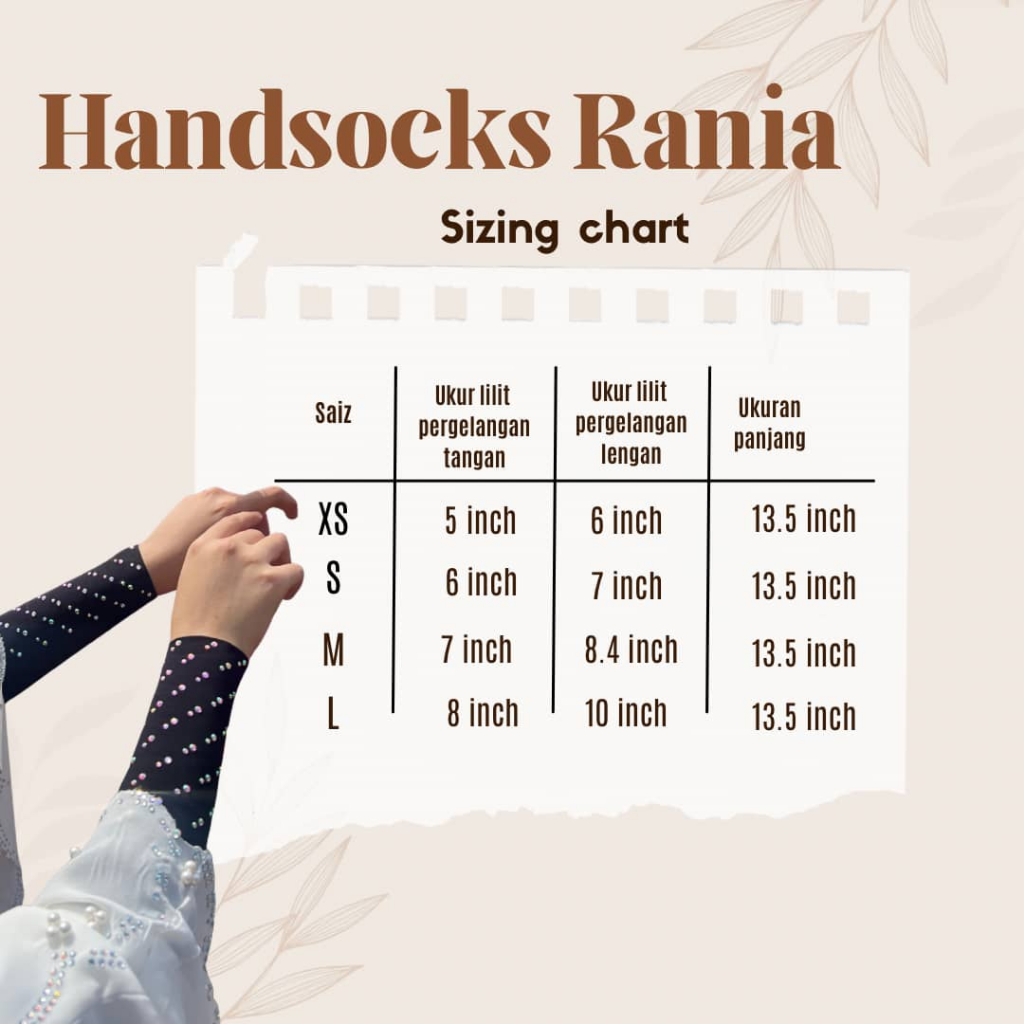 Handsocks Rania (edisi raya 2026)