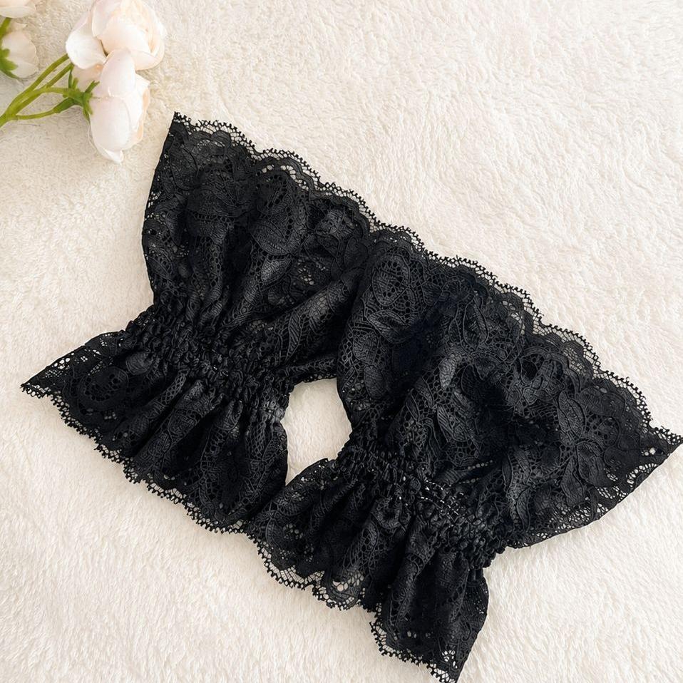 NURBELLA ROYAL LACE EXTENSION HANDSOCK LENGAN PENDEK LACE MUSLIMAH COVER HAND ELEGANT
