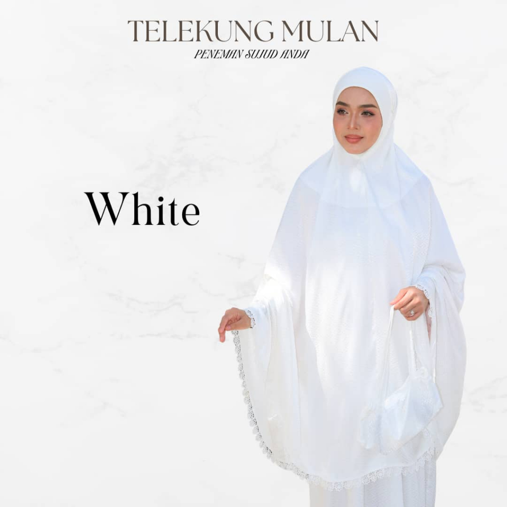 Set Terawih Super Jimat Telekung Mulan + Handsocks Warda + Stokin By Nurbella