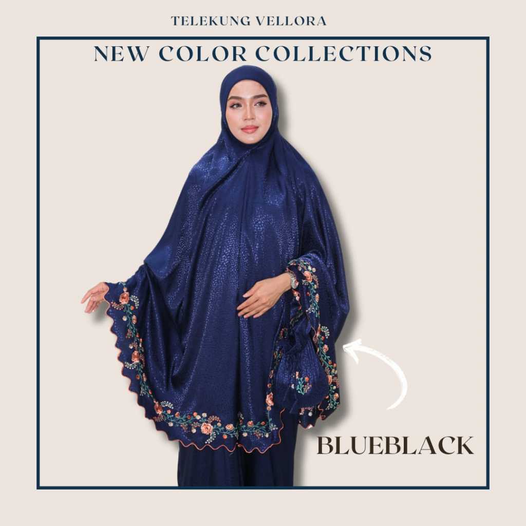 Telekung Vellora Muslimah Sejuk Umrah Haji Kemas Travel Friendly Berdagu Selesa Nurbella