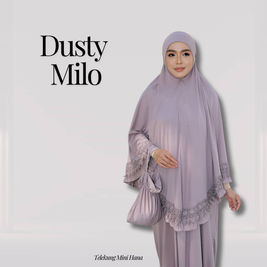 Telekung Mini Hana Muslimah Lembut Ringan Berdagu Sejuk Travel Ironless Travel Nurbella