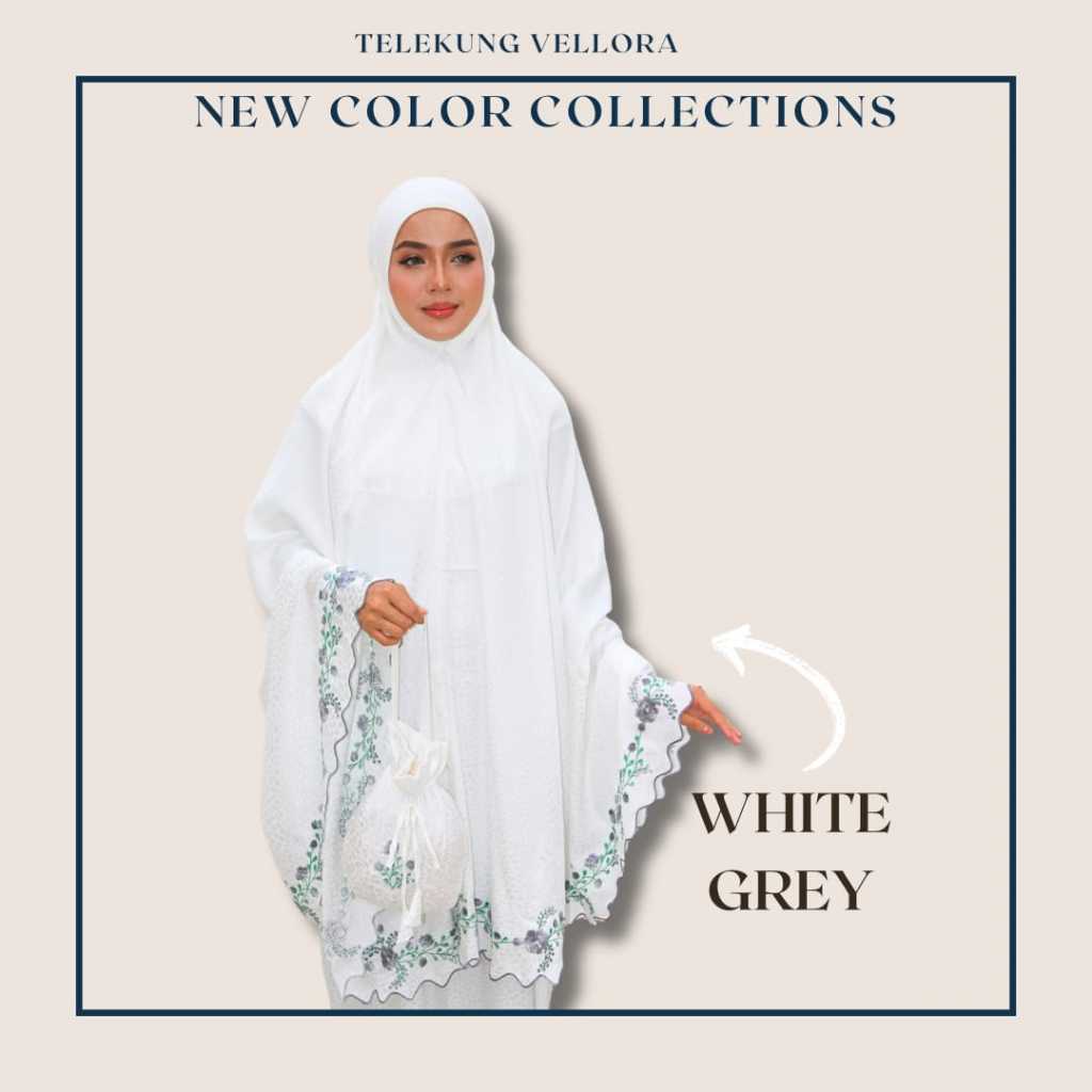 Telekung Vellora Muslimah Sejuk Umrah Haji Kemas Travel Friendly Berdagu Selesa Nurbella