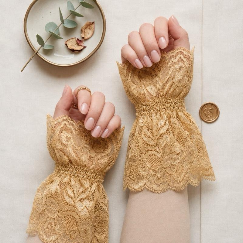 NURBELLA ROYAL LACE EXTENSION HANDSOCK LENGAN PENDEK LACE MUSLIMAH COVER HAND ELEGANT