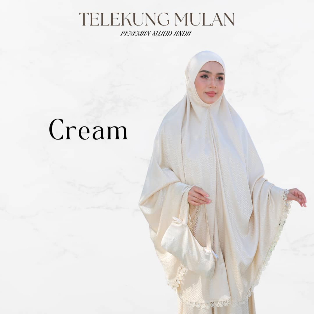 Set Terawih Super Jimat Telekung Mulan + Handsocks Warda + Stokin By Nurbella