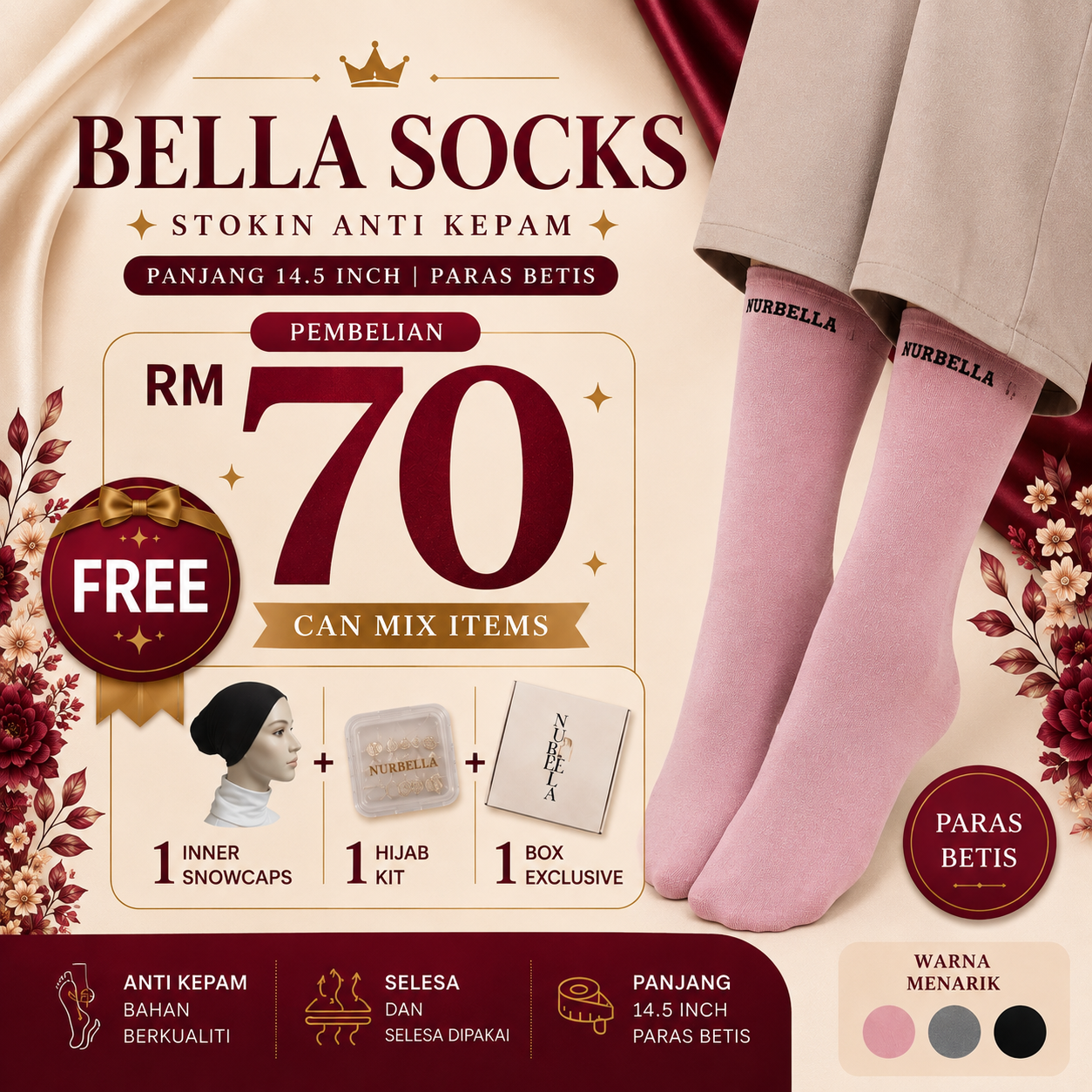 Premium Bella socks by Nurbella