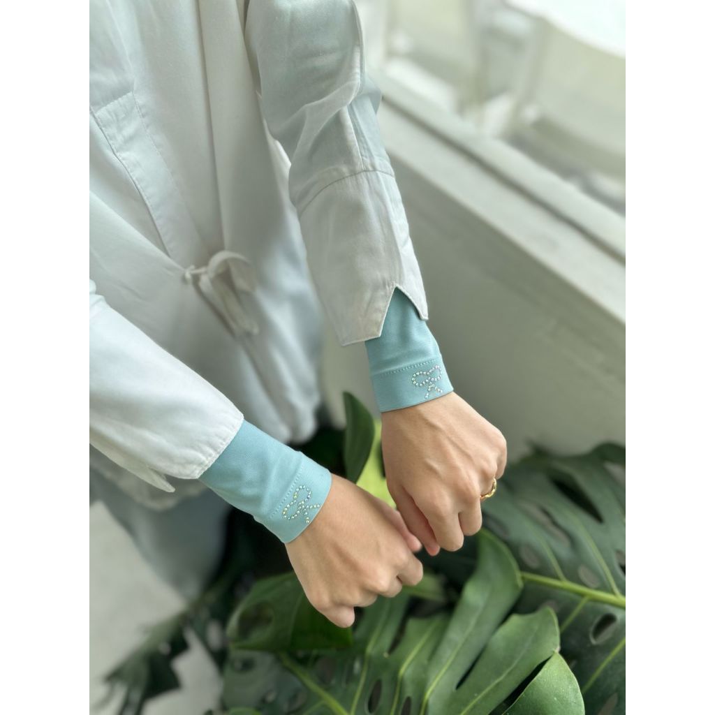 Handsocks Ballerina Cantik Berbatu Simple Ribbon Comel Sejuk Tak Melorot Lycra Muslimah Murah Nurbella