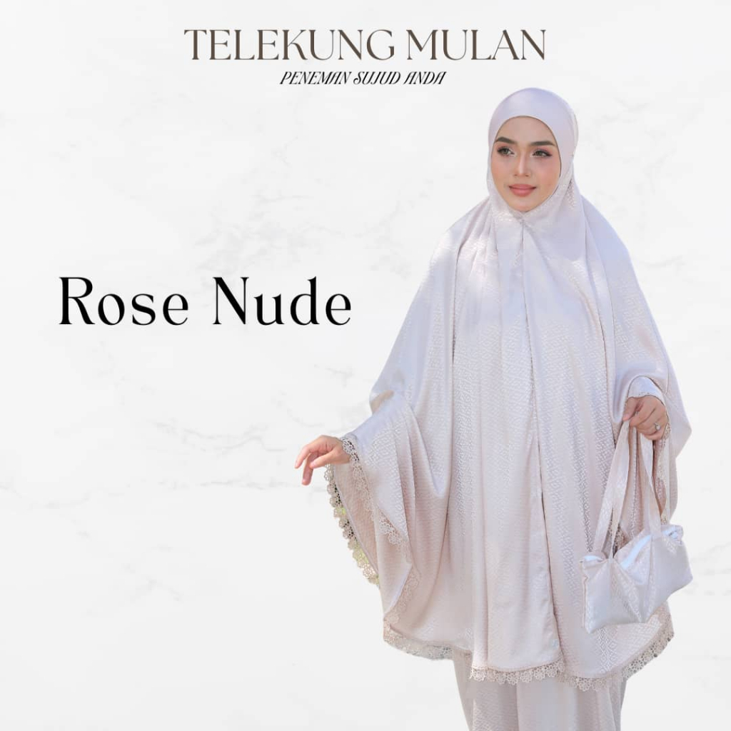 Set Terawih Super Jimat Telekung Mulan + Handsocks Warda + Stokin By Nurbella