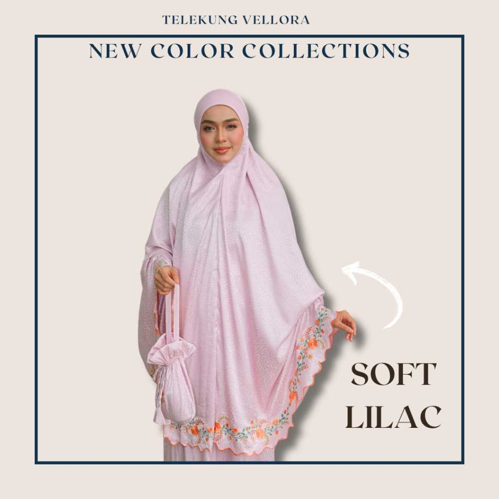 Telekung Vellora Muslimah Sejuk Umrah Haji Kemas Travel Friendly Berdagu Selesa Nurbella