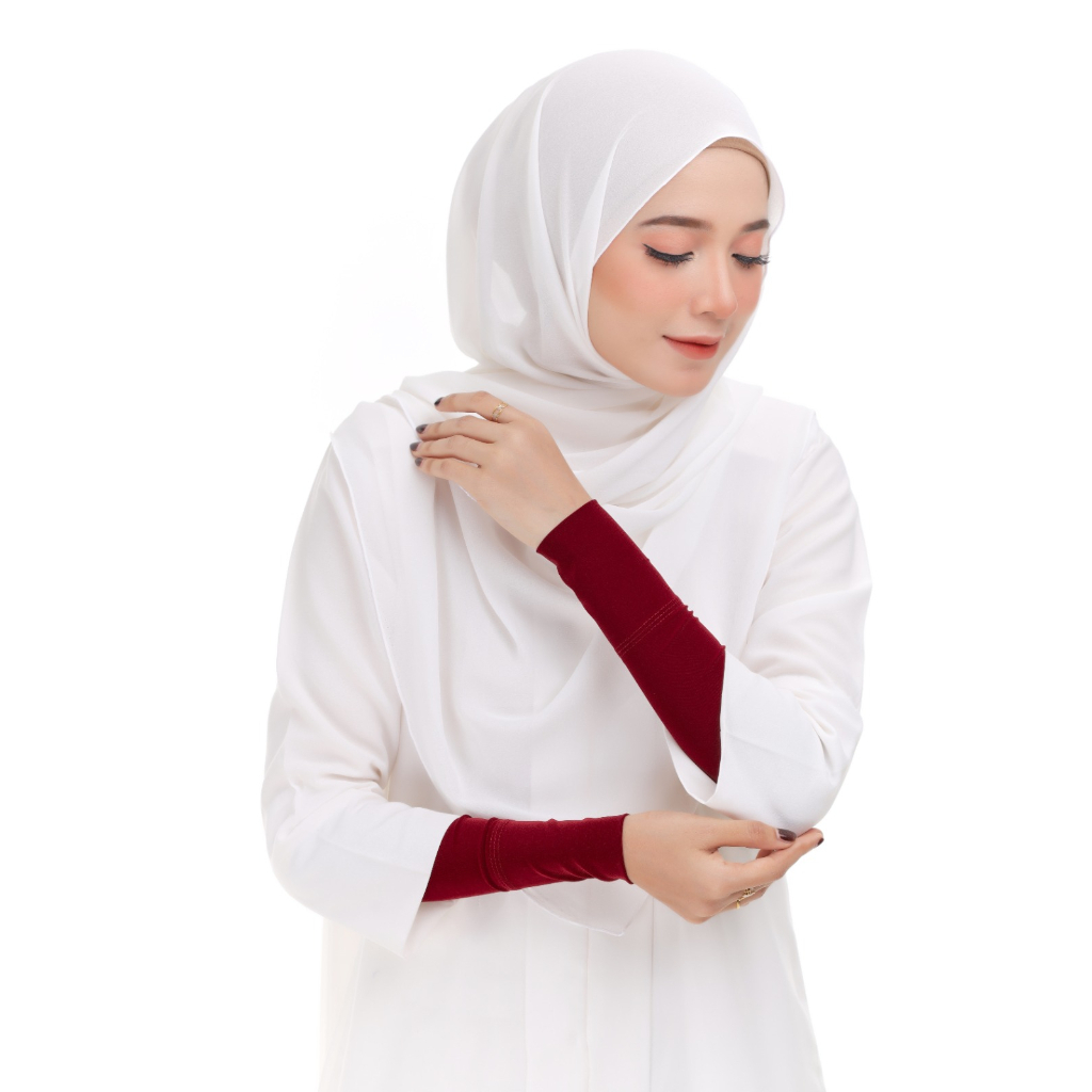 Handsock Deeja Muslimah Pendek Plussize Handsocks Nurbella Lycra Plain Cantik Tangan Kecil Saiz S