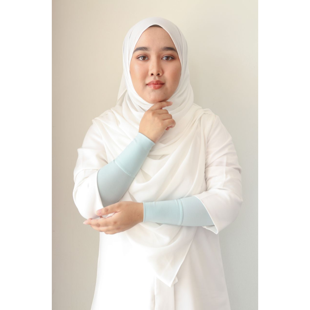 Handsock Deeja Muslimah Pendek Plussize Handsocks Nurbella Lycra Plain Cantik Tangan Kecil Saiz S