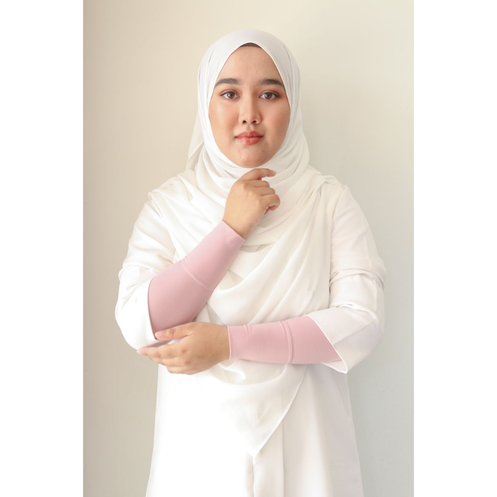 Handsock Deeja Muslimah Pendek Plussize Handsocks Nurbella Lycra Plain Cantik Tangan Kecil Saiz S