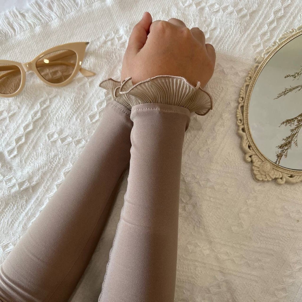 Handsock Mairaa Muslimah Handsocks Nurbella Material Lycra Sejuk Ropol Cantik Saiz S, M, L Nurbella