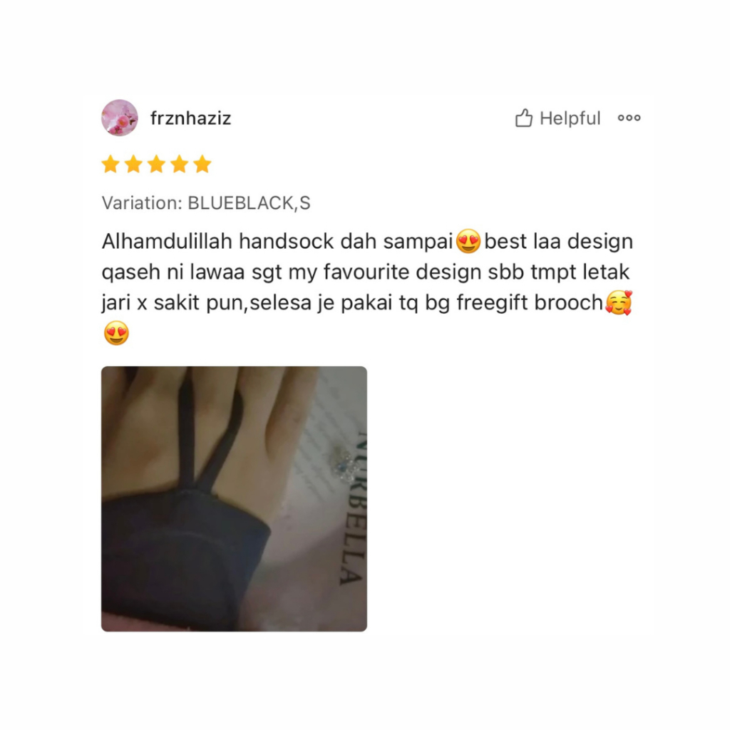 Handsock Qaseh Muslimah Hand Socks Nurbella Ring Lycra Plain Cantik Tangan Kecil Anti Melorot Women