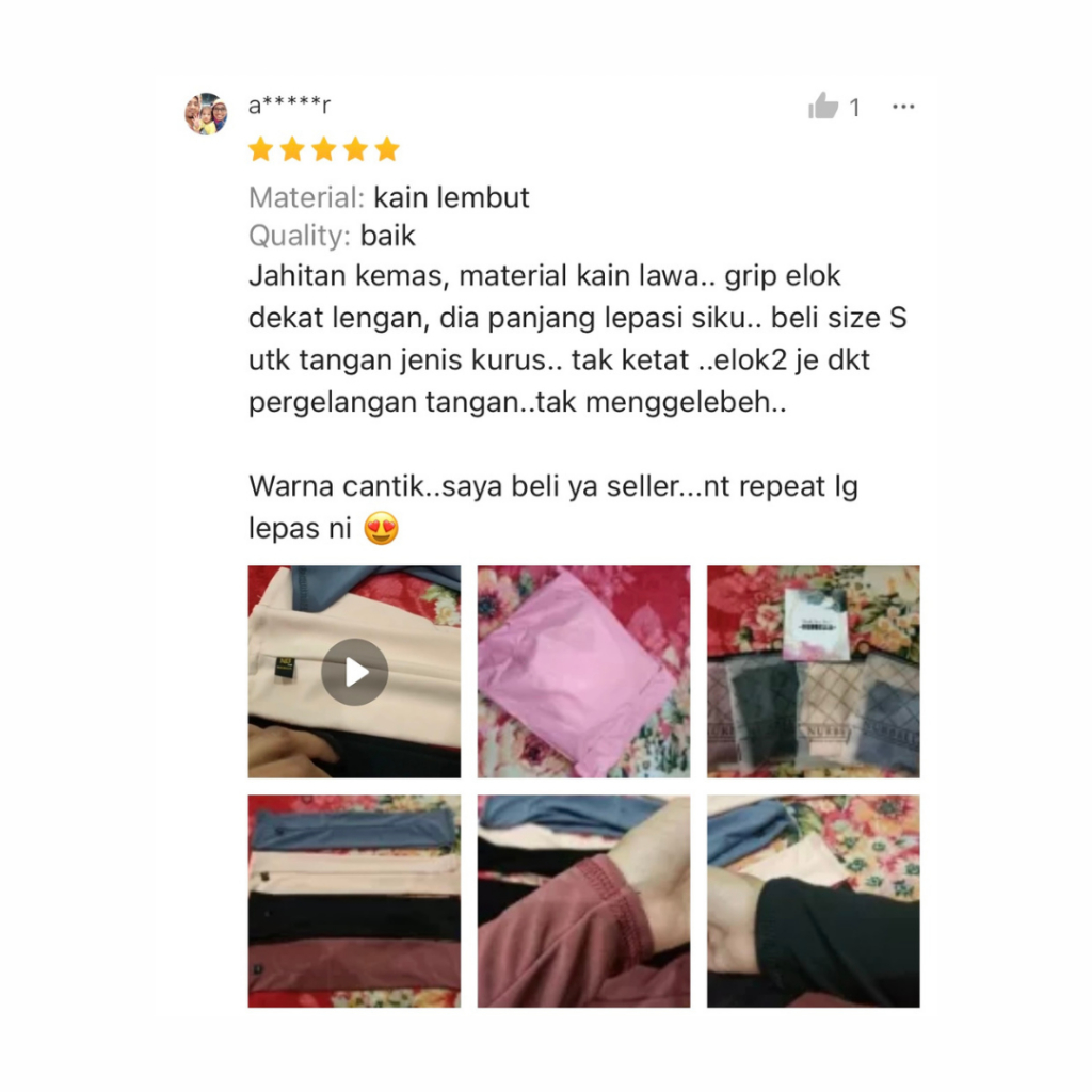 Handsock Warda Nurbella Muslimah Sarung Tangan Hand Sock XS,S,M,& L Handsocks Women Material Lycra