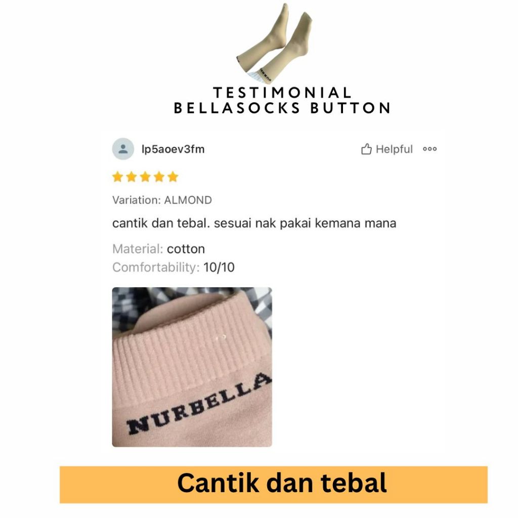  Premium Bella Socks Button 