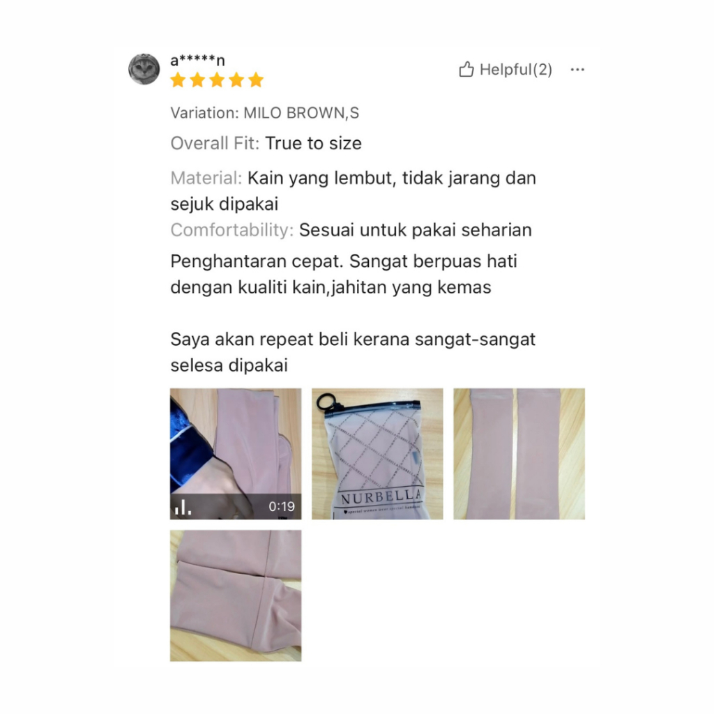 Handsock Wawa Sarung Tangan Hand Sock Muslimah Handsocks Nurbella Lycra Stokin Tangan Sejuk Women