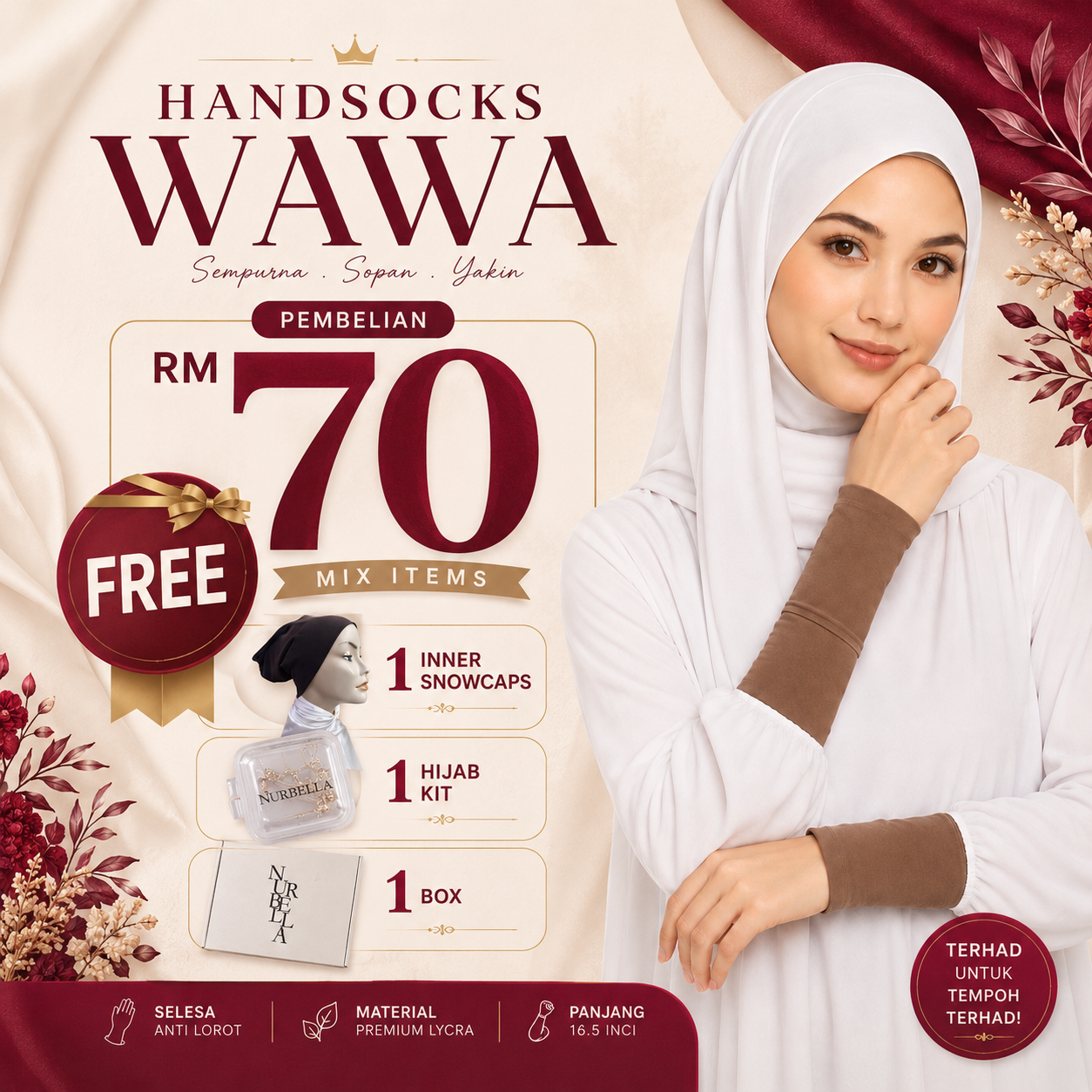 Handsock Wawa Favourite Neelofa
