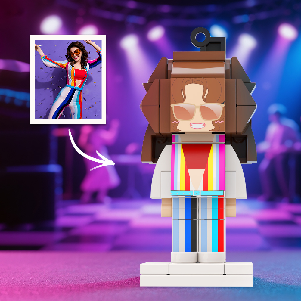 Gepersonaliseerde Mini-steenfiguren, Aanpasbare Sleutelhanger Voor 1 Persoon Met Kleine Deeltjesblokken, Grappige Tashanger