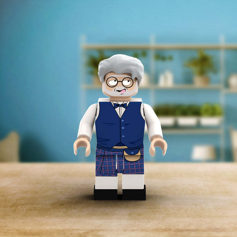 Aangepaste minifiguren van het hele lichaam,gepersonaliseerde minifiguren met foto,verander uw foto in minifiguurcadeaus voor hem