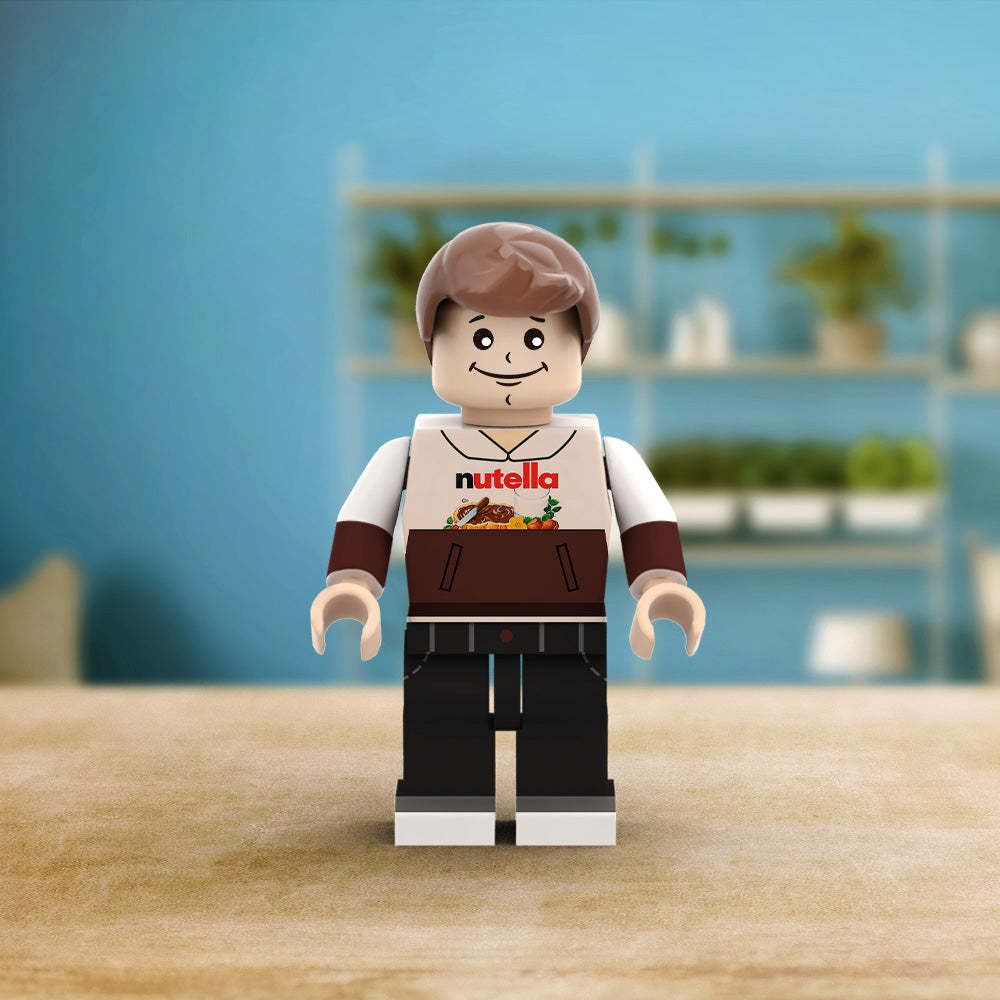 Aangepaste minifiguren van het hele lichaam,gepersonaliseerde minifiguren met foto,verander uw foto in minifiguurcadeaus voor hem