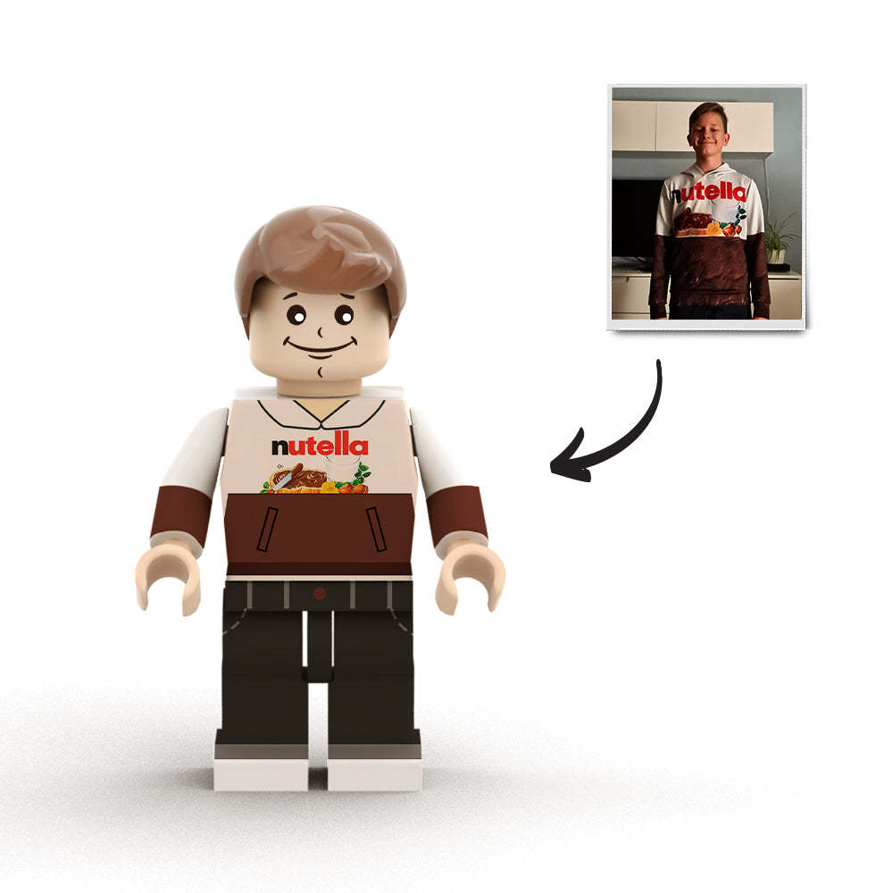 Aangepaste minifiguren van het hele lichaam,gepersonaliseerde minifiguren met foto,verander uw foto in minifiguurcadeaus voor hem