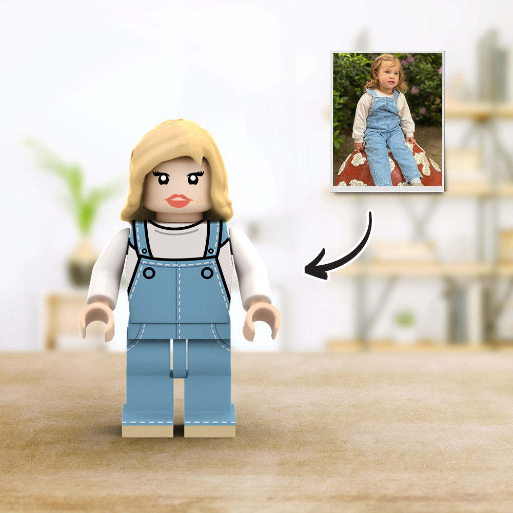 Aangepaste minifiguren van het hele lichaam,gepersonaliseerde minifiguren met foto,verander uw foto in minifiguurcadeaus voor hem