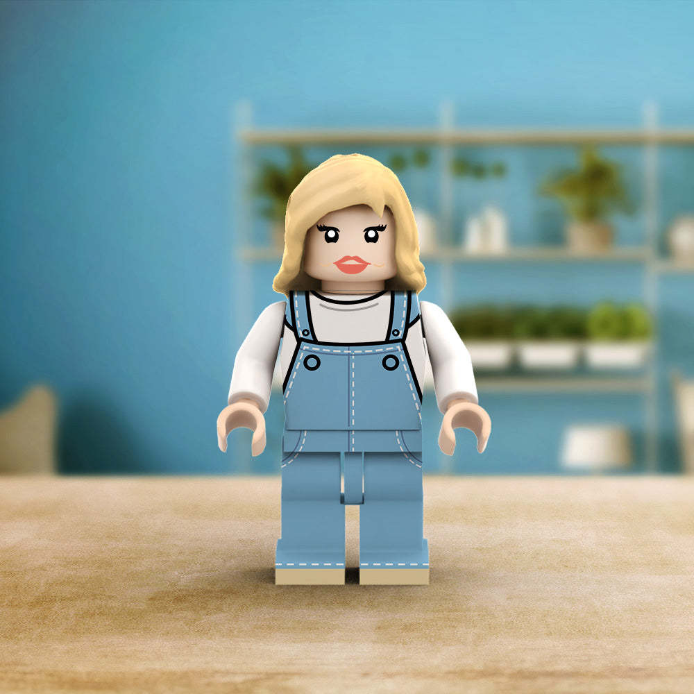 Aangepaste minifiguren van het hele lichaam,gepersonaliseerde minifiguren met foto,verander uw foto in minifiguurcadeaus voor hem