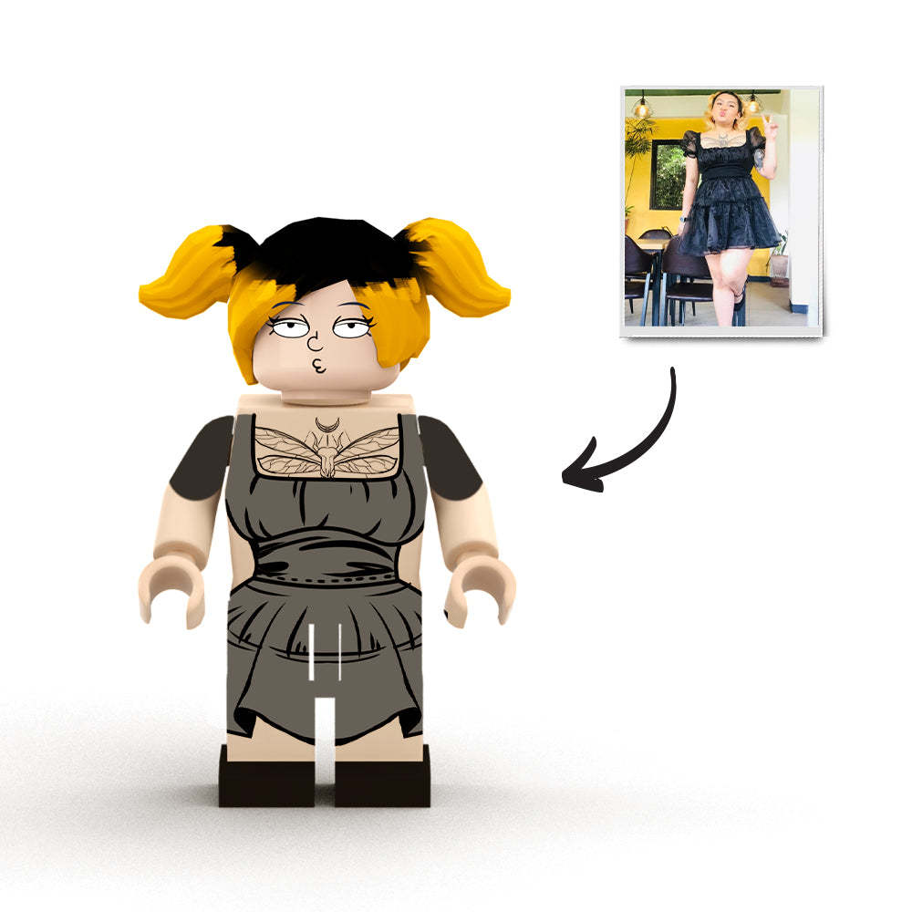 Aangepaste minifiguren van het hele lichaam,gepersonaliseerde minifiguren met foto,verander uw foto in minifiguurcadeaus voor hem