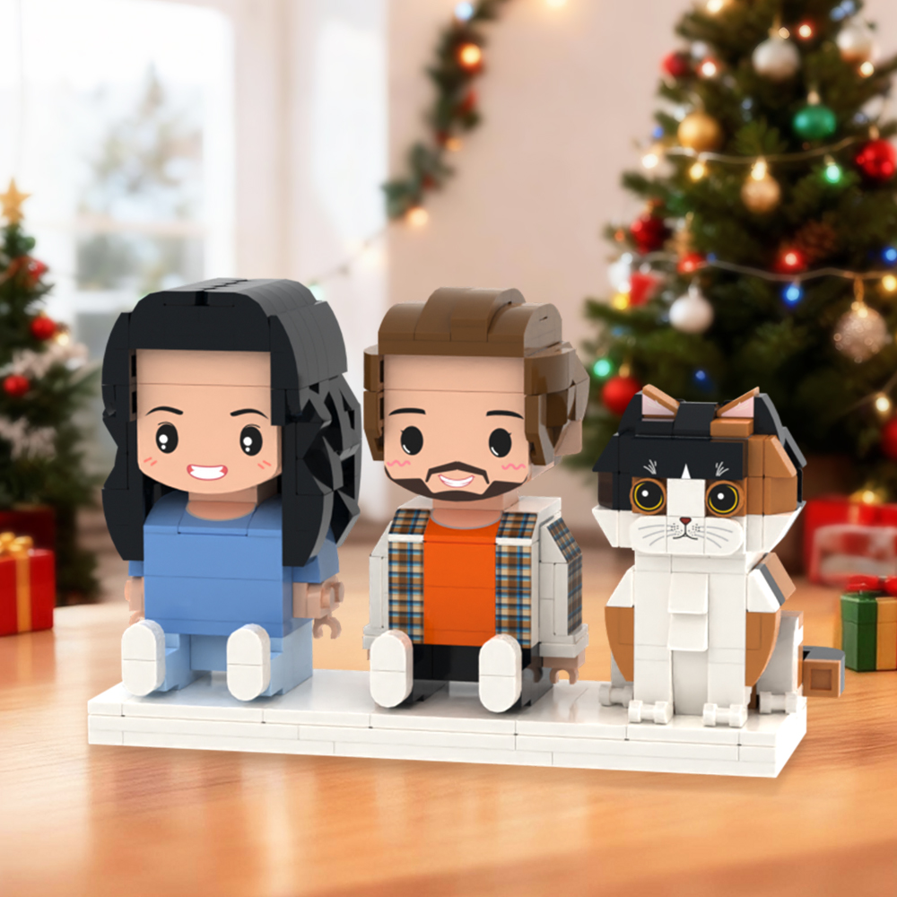 Gepersonaliseerde Volledige Lichaamskoppels Van Baksteenfiguren Gepersonaliseerde Zittende Baksteenfiguren Universeel In Elkaar Grijpend Plastic Speelgoed Kerstcadeau