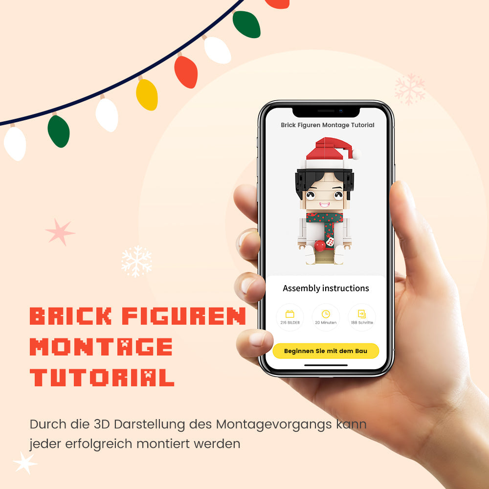 Aanpasbare stenen figuren voor 2 personen,spijkerpak,Brick Me-figuren