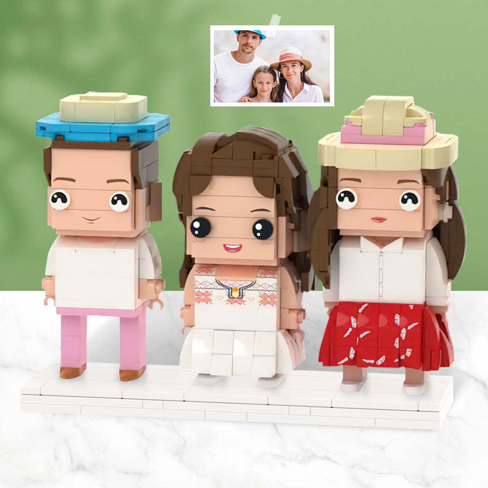 Cadeaus voor het hele gezin,aanpasbaar,voor 3 personen,individueelIndividueel speelgoedsteen,blok met kleine deeltjes
